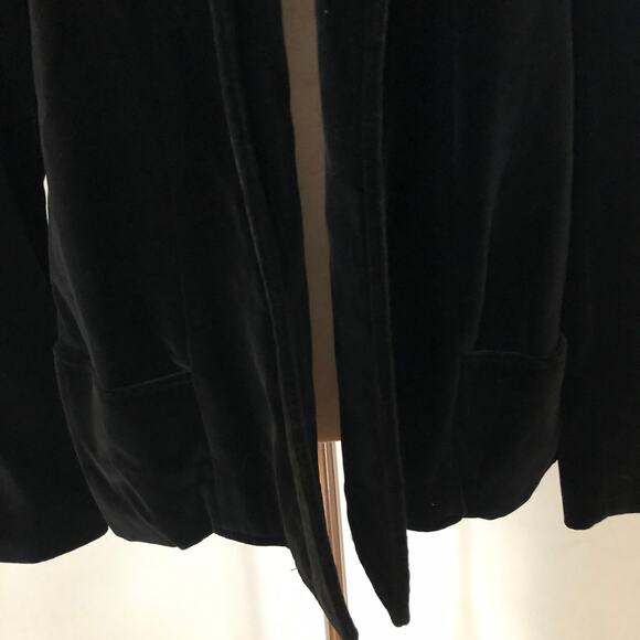 VTG 90s Cassandra Black Velvet Blazer Made in Japan Size 40 Medium Quiet Luxury - Picture 5 of 12